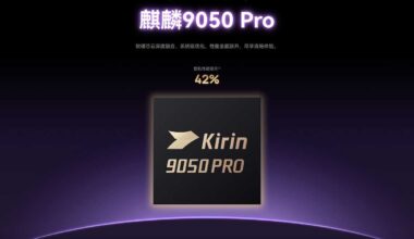 A slide announcing the Kirin 9050 Pro SoC