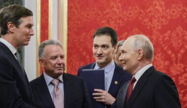 Putin begins talks on ending Ukraine war with Trump envoys Kushner and Witkoff in Moscow – The Irish Times