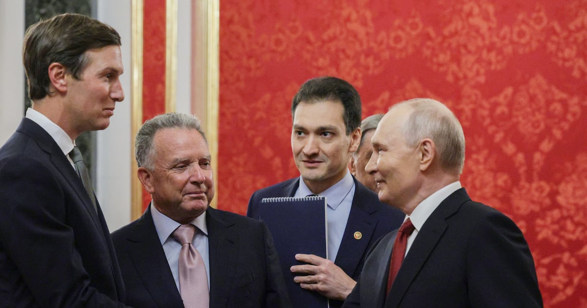 Putin begins talks on ending Ukraine war with Trump envoys Kushner and Witkoff in Moscow – The Irish Times