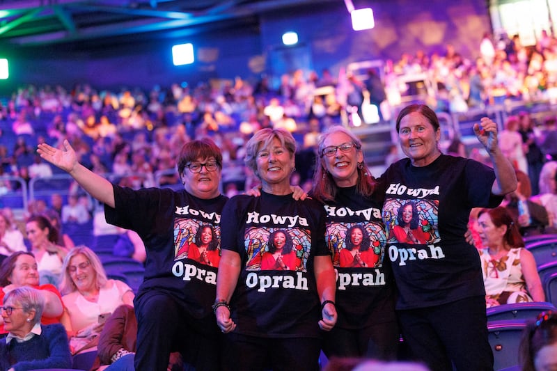 AnnMarie, Bee, Brigid and Liz from Perrystown, Dublin 12, at the 3Arena to see Oprah Winfrey. Photograph: Conor McCabe Photography
