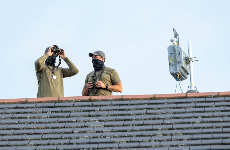 Security measures in place ahead of an informal meeting of EU defence ministers at Druids Glen in Wicklow, on September 1st. Photograph: Paul Faith/AFP/Getty