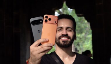 Prakhar Khanna holding Pixel 11 Pro and iPhone 17 Pro