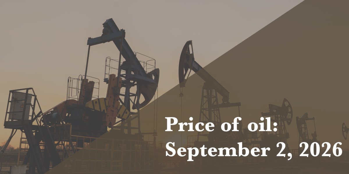 Current price of oil as of Sept. 2, 2026