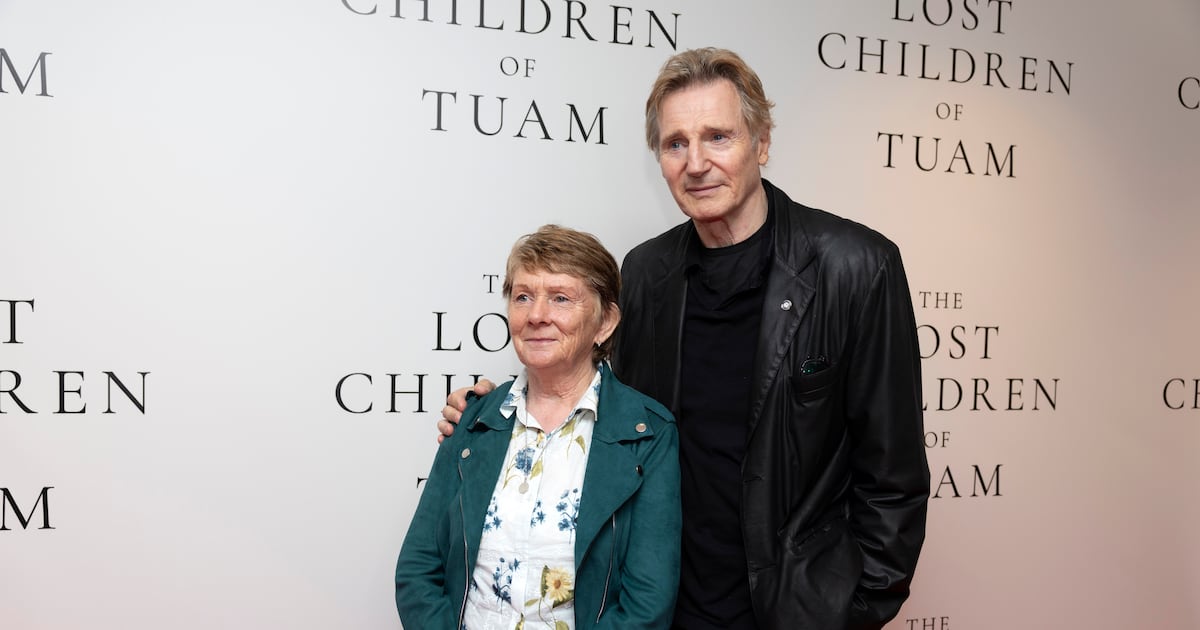 Liam Neeson escorts ‘overwhelmed’ Catherine Corless to premiere of Tuam babies film – The Irish Times