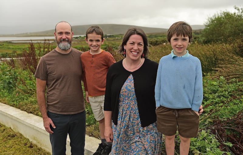 Orla Cafferkey and her family: 'The move home has been a great one, and we are feeling very settled here.' Photograph: Conor McKeown for The Irish Times