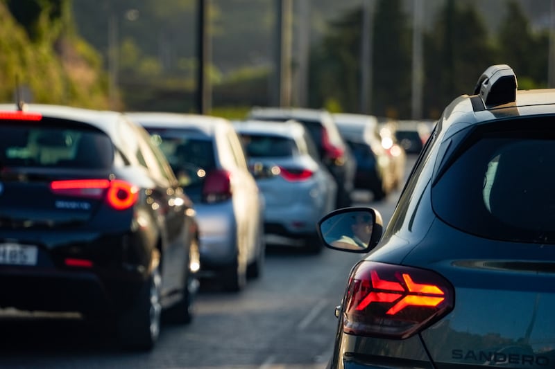 Portuguese drivers gathered last week for several “buzinões” — protests with cars driving slowly while honking. Photograph: Horacio Villalobos/Corbis/Getty Images