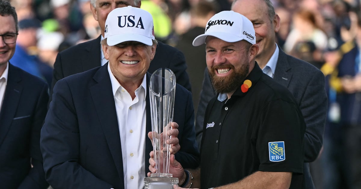 As Shane Lowry watches on, Donald Trump reinvents himself as champion of all things Irish – The Irish Times
