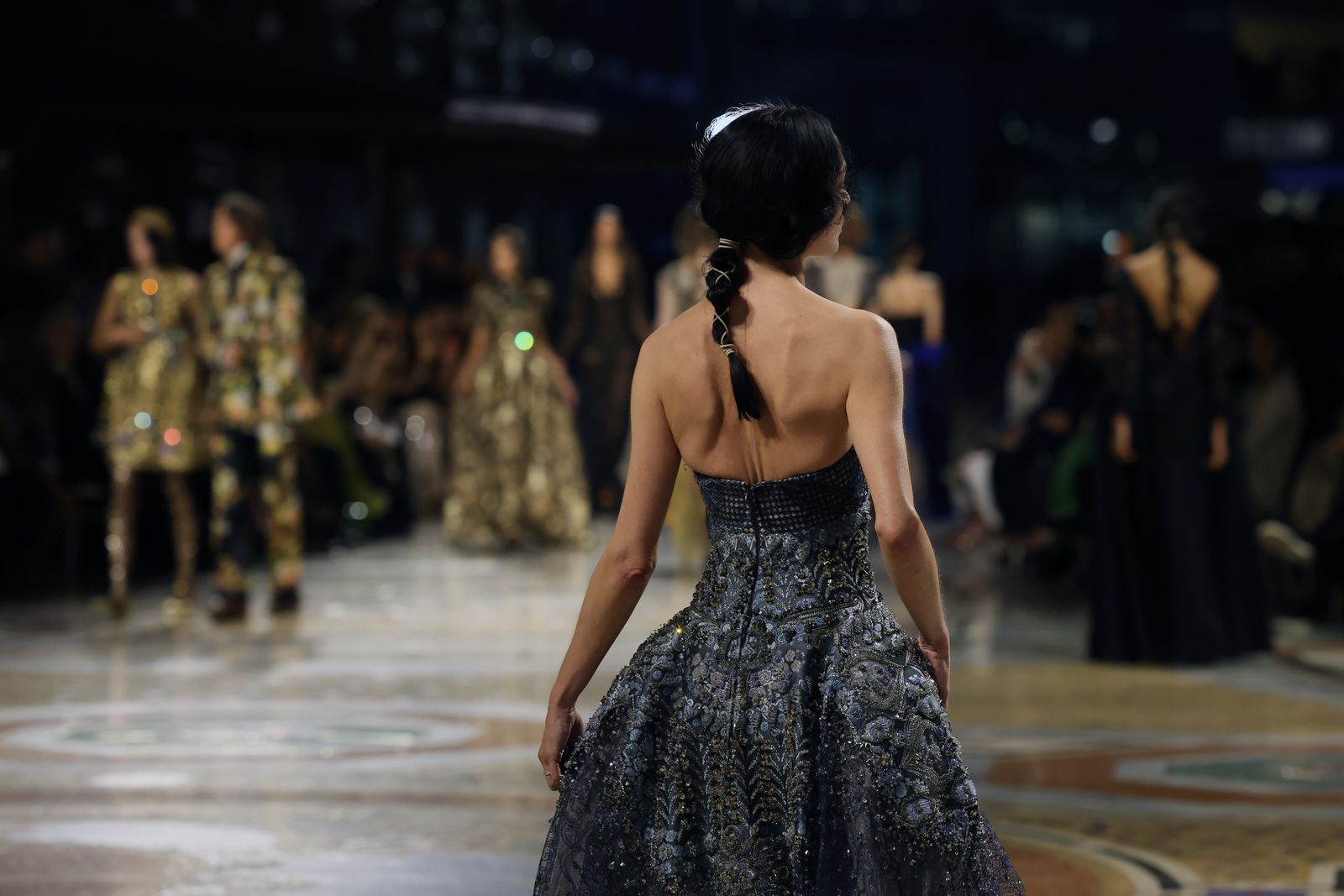 MILAN ITALY SEPTEMBER 22 Mariacarla Boscono walks the runway during Vogue World Milano 2026 at Galleria Vittorio...