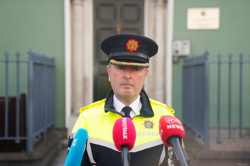 Assistant Garda Commissioner Jonathan Roberts speaking to the media at Dublin Metropolitan Region Headquarters at Dublin Castle about the assault of independent TD Michael Healy-Rae. Photograph: Brian Lawless/PA Wire