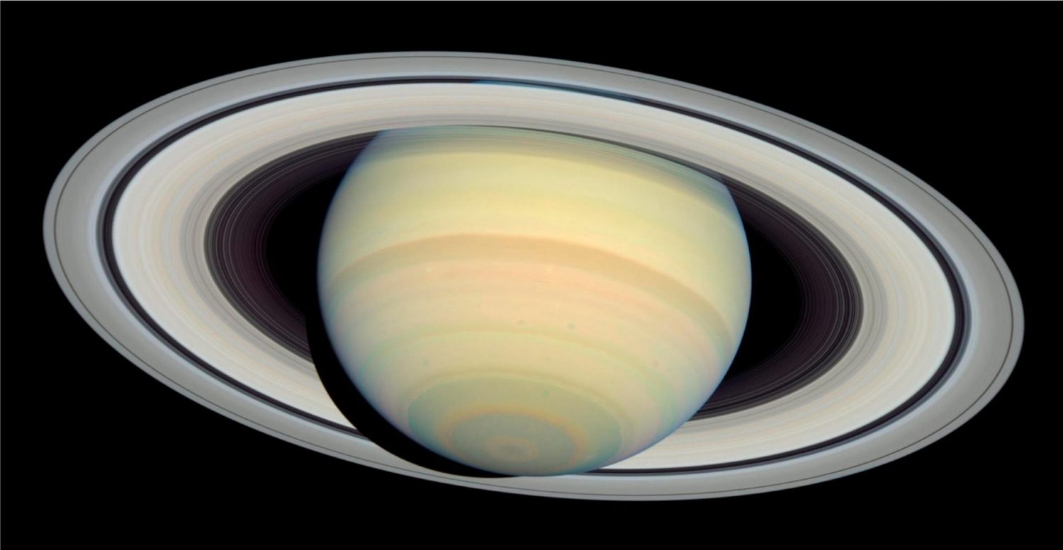 Hubble image of Saturn