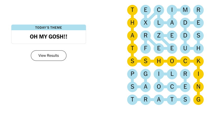 The completed NYT Strands puzzle for Sept. 14, 2026.