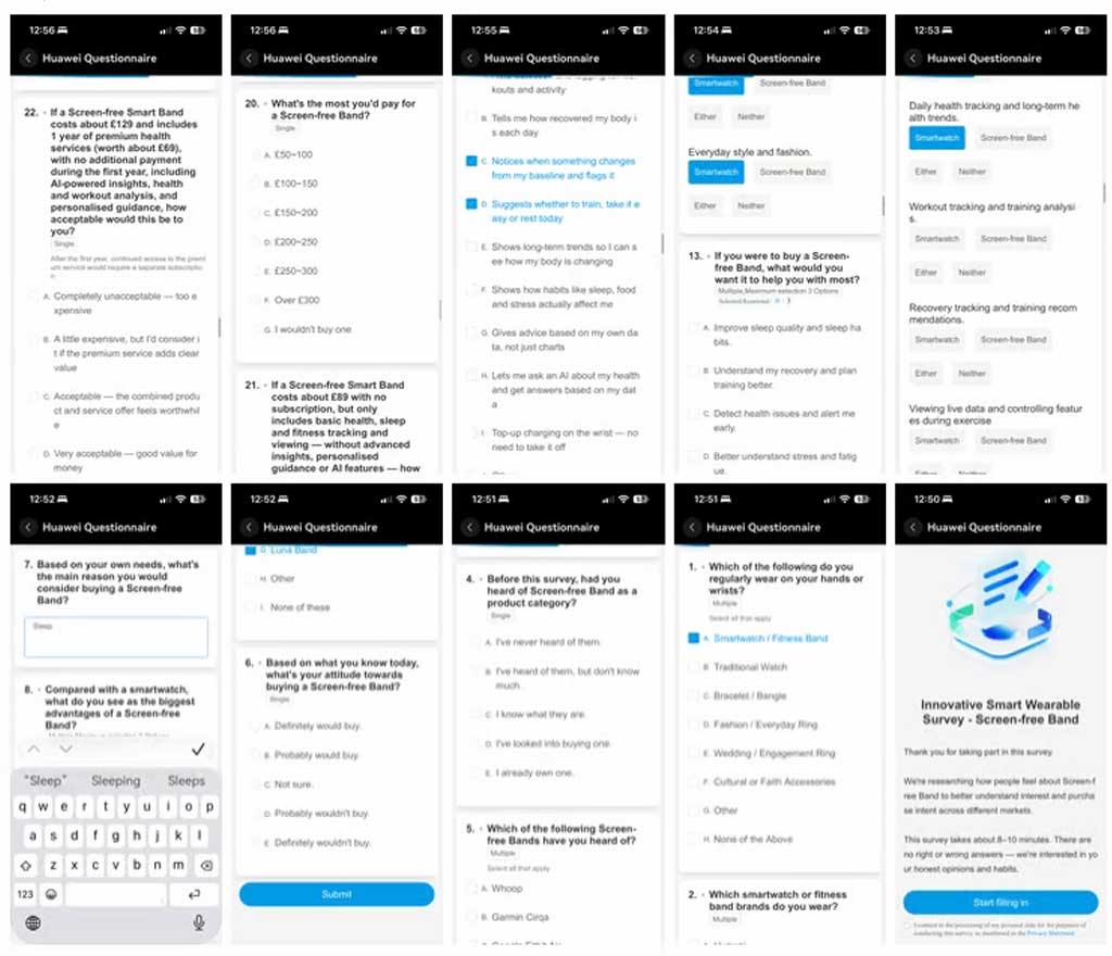 Huawei Smart Band Survey