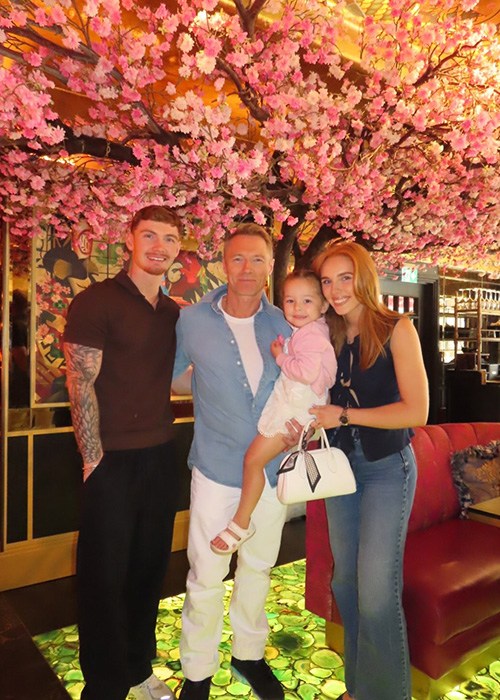 Ali Keating celebrates with her dad Ronan, brother Jack and niece Maya. Pic: Jack Keating/Instagram