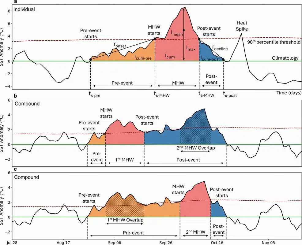 This Graphic Shows How Marine Heatwaves Can Be Part Of Much Longer Periods Of Unusual Warming Before And After The Main Event.