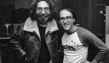 Jerry Garcia of the Grateful Dead and WMMR-FM (93.3) deejay Michael Tearson  in the station's Rittenhouse Square studios in 1979. Erin Riley, the former WMMR Music Director who is the author of 'The Might WMMR: An Oral History of Philadelphia's Rock Radio Revolution'  will be in conversation with John DeBella at the Parkway Central Library on Tuesday Sept. 15.