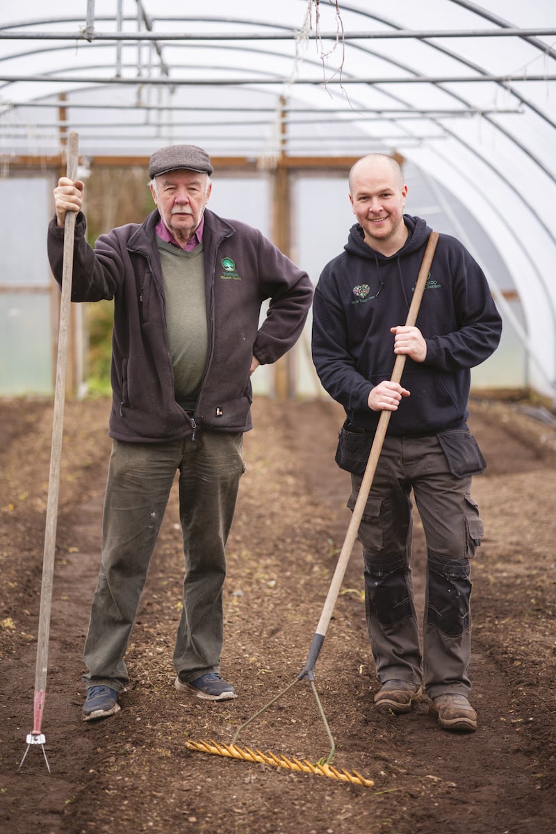 Barrie Quinn of Portnoo Market Garden with his father John Roger Quinn