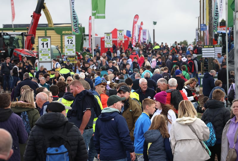 Crowds at the National Ploughing Championships in Screggan, Co Offaly, where there was an increased Garda presence this year. Photograph: Dara Mac Dónaill/The Irish Times
