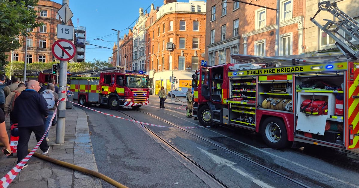 Luas services resume following disruption caused by fire near Grafton Street – The Irish Times
