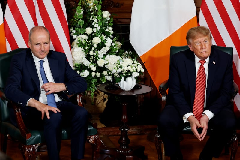 Taoiseach Micheál Martin and US president Donald Trump. Photograph: Anna Moneymaker/Getty Images