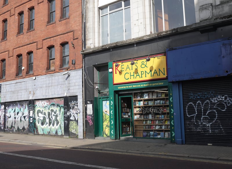Keats & Chapman Bookshop in North Belfast.
PICTURE: COLM LENAGHAN