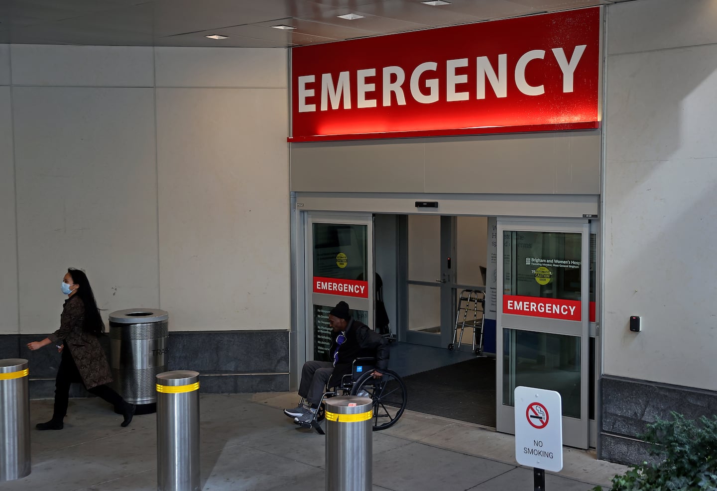 The emergency entrance at Brigham and Women's Hospital in Boston in 2024.