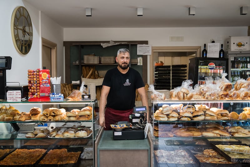 Domenico Rizzo at his bakery in Agrigento, Italy. Photograph: Gianni Cipriano/The New York Times