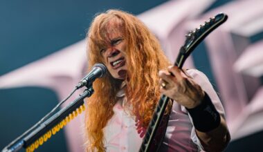 Dave Mustaine of Megadeth performs onstage during the Tuska Festival at Suvilahti on June 26, 2026 in Helsinki