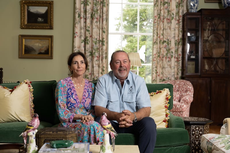 Desmond and Cristina Keogh in Oakley Park House. Photograph: Barry Cronin