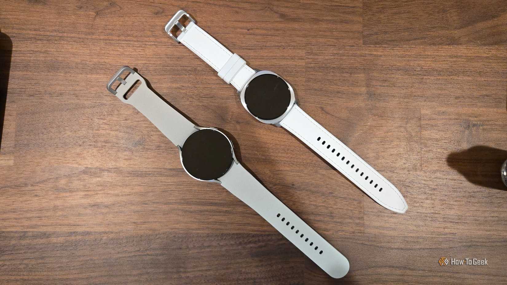 A Samsung Galaxy Watch 6 next to a Galaxy Watch 8