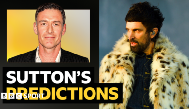 A picture of Chris Sutton with wording next to it that says BBC Sport columnist Chris Sutton