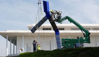 Kennedy Center disassembles Blue sculpture from its grounds :: WRAL.com