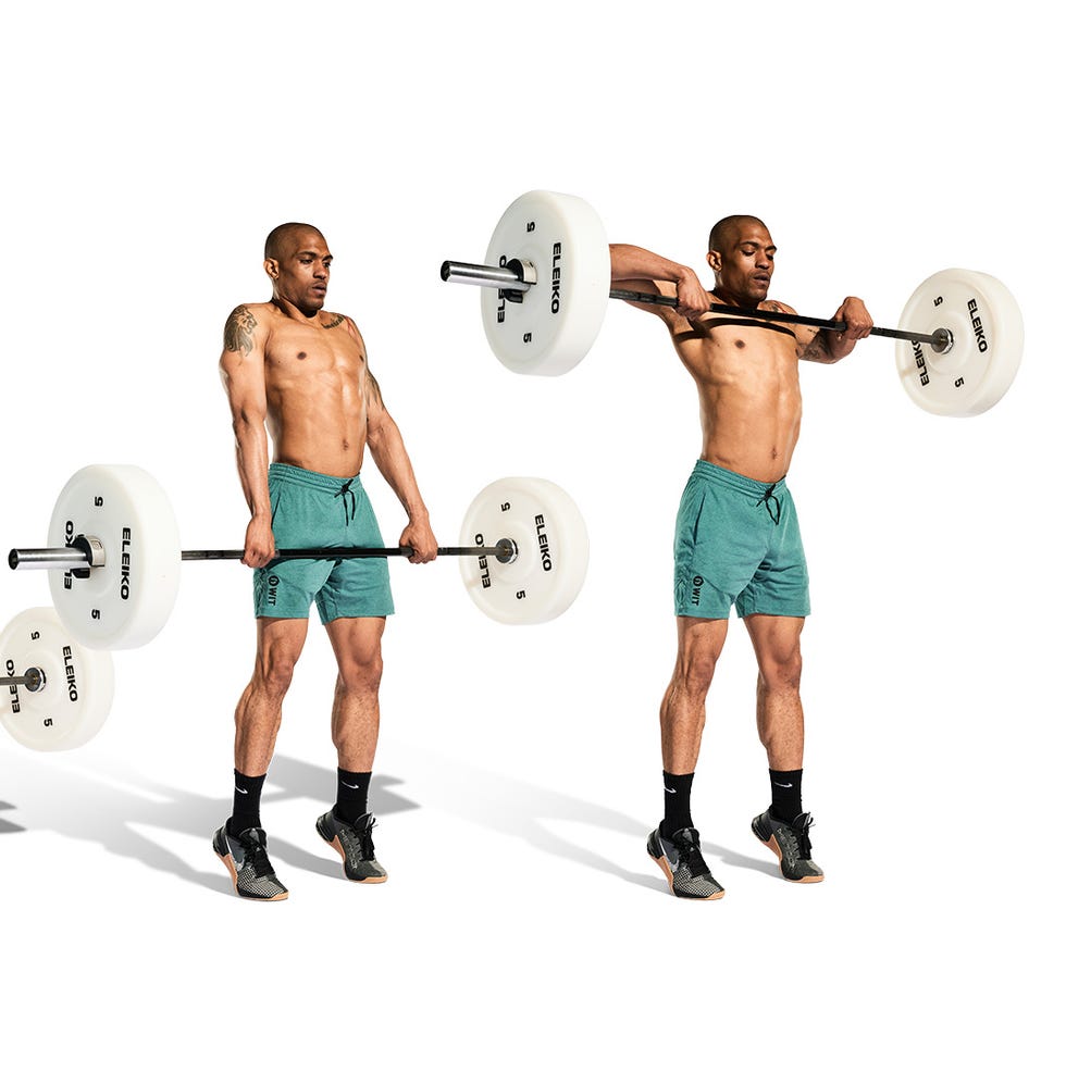 a group of men lifting weights