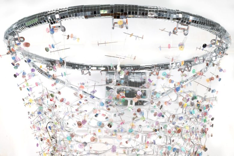 Fingerprinted basketball net. Valerie Huhn 