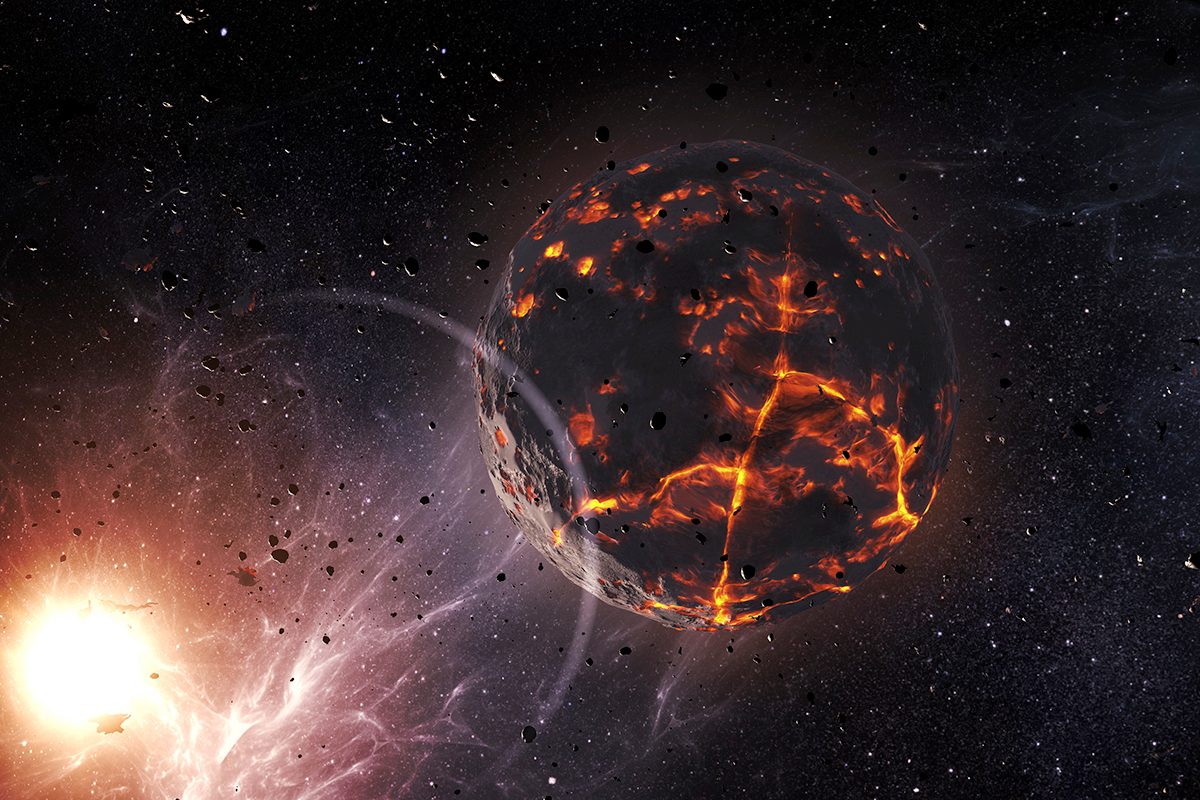 Planet being destroyed by a star. Credit: ronib1979 / Getty Images