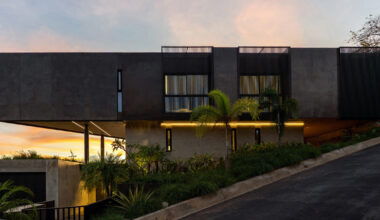 triangular residence by QBO3 arquitectos nestles on costa rican hillside