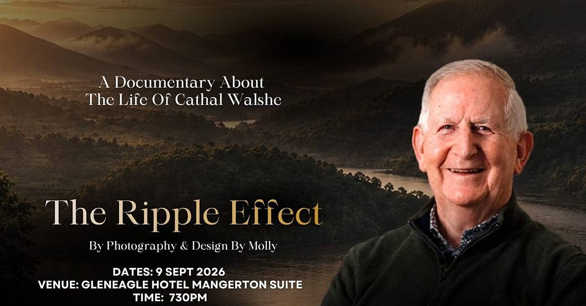 Cathal Walshe 'The Ripple Effect' documentary to premiere in Killarney tonight