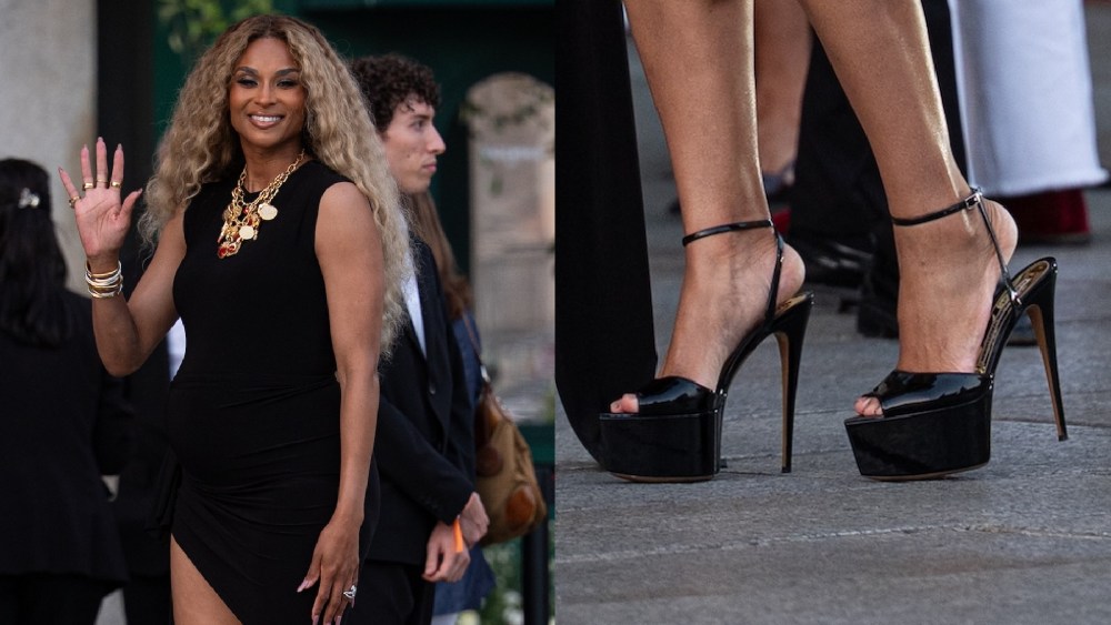 Ciara is seen during the Milan Fashion Week - Womenswear Spring/Summer 2027 on Tuesday in Milan, Italy.