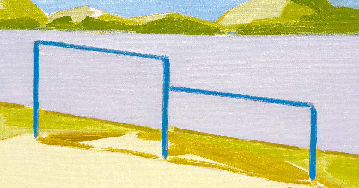 colorful oil paintings capture quiet scenes of everyday japan