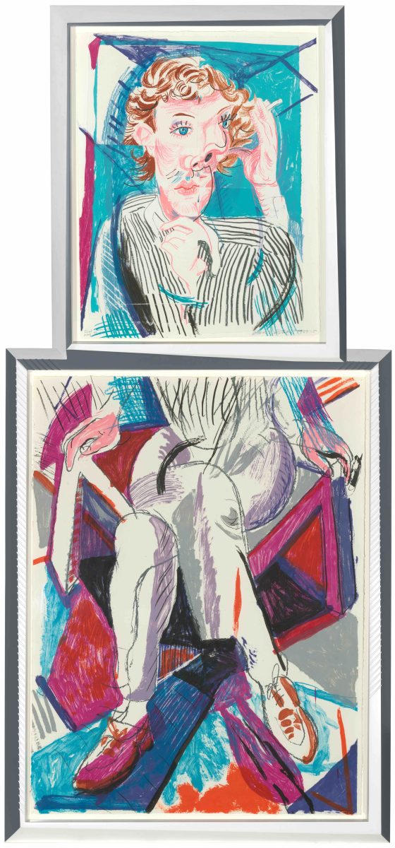 complex polychrome two tier Cubist-like image
