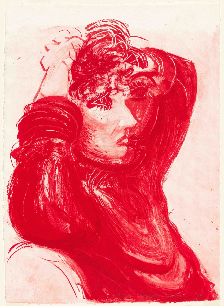 Waist-length image of female figure