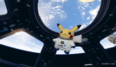 a plush toy floats in zero gravity aboard the ISS