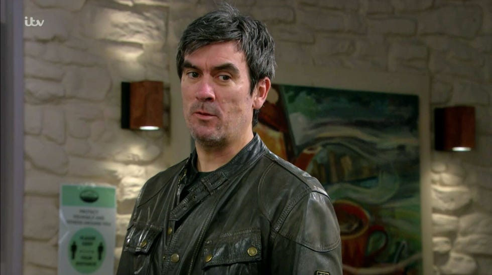 Jeff Hordley as Cain Dingle in Emmerdale jeff hordley as cain dingle in emmerdale
