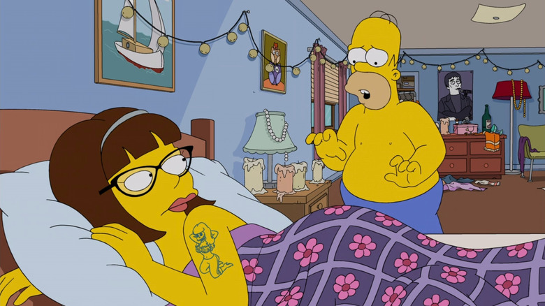 Homer and Candace on The Simpsons