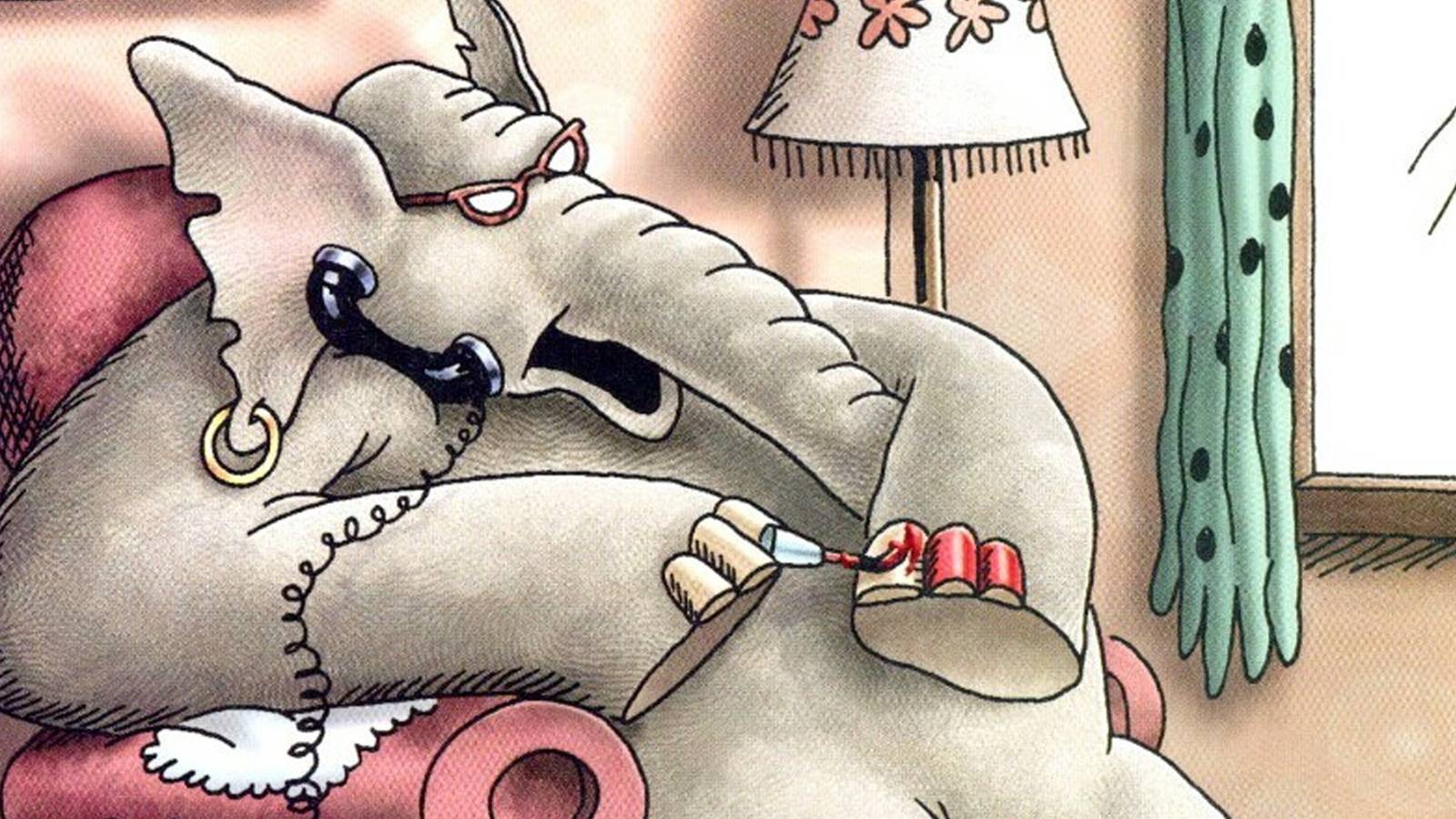 7 Officially Perfect Far Side Comics Starring Elephants