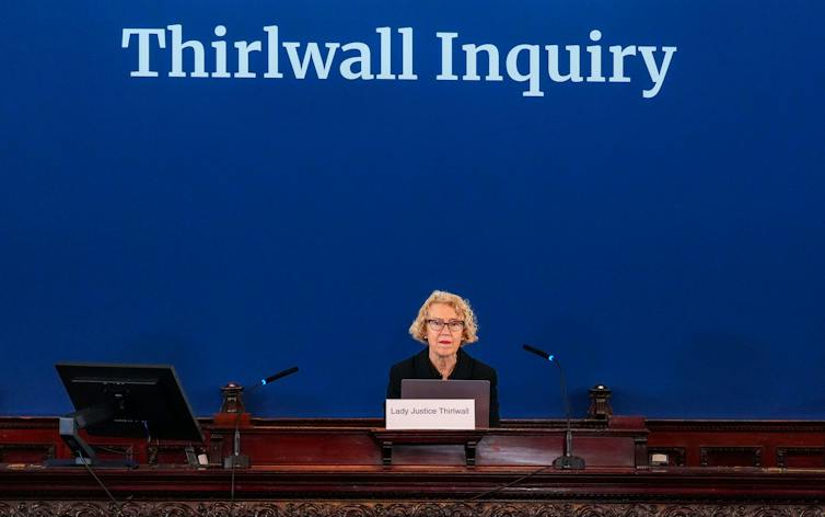 Lady Justice Thirlwall delivers the Thirlwall Inquiry.