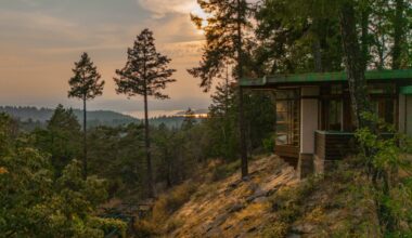 Gulf Island home inspired by Frank Lloyd Wright on sale