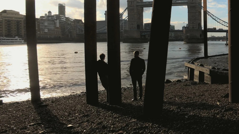 Conor and Tony standing under a bridge in 