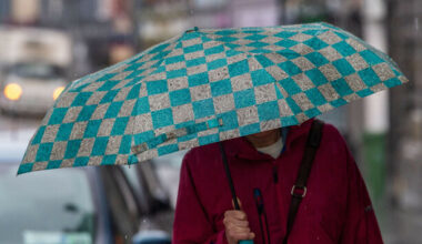Rain warning in effect and localised flooding possible in some areas