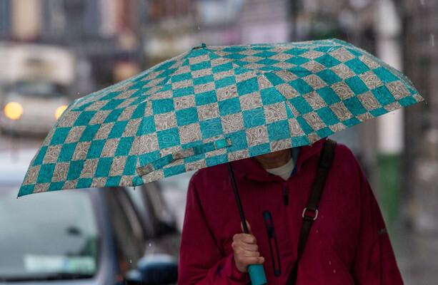Rain warning in effect and localised flooding possible in some areas