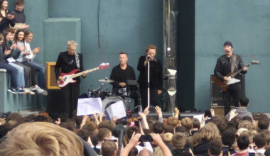 U2 perform 'secret' gig in the schoolyard at Mount Temple to mark 50 years in business